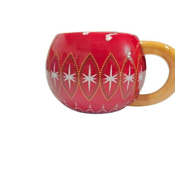 Harry & David Holiday Mug Red White Stars Ceramic Christmas Ornament Coffee Cup - Picture 4 of 8